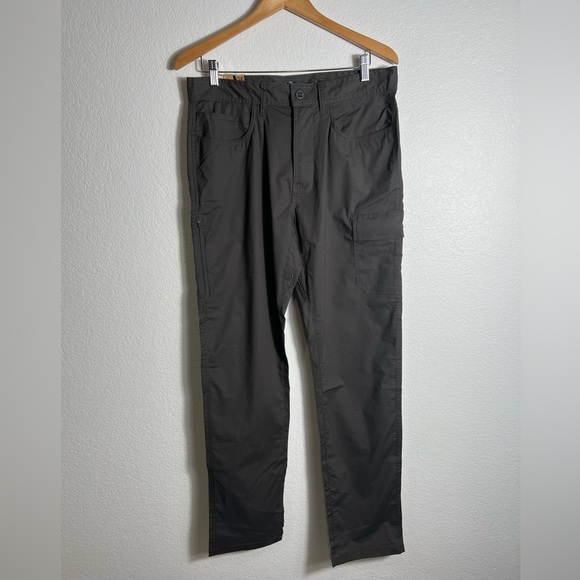 New Prana Double Peak Pants Charcoal Gray 32x32 Mens Standard Fit Tapered Leg - Picture 1 of 10